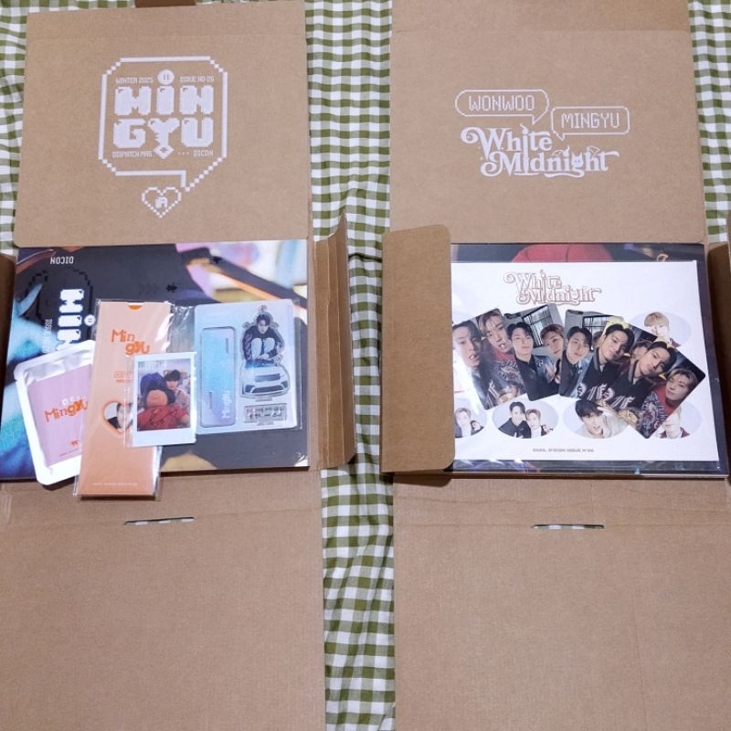 [Ready Stock] DICON Vol N°26 Seventeen White Midnight Mingyu & Wonwoo ( minwon photobook photocard p