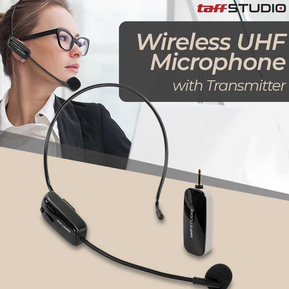 55REKOMENDASI Mic Wireless Taffstudio UHF  HXW2 Bando Dan Klip On