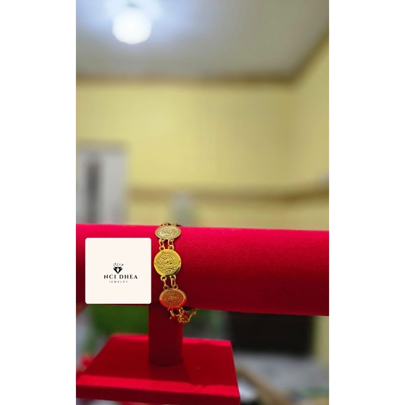 gelang koin ARAB ,Mewah ,Murah ,Tahan air tidak cepat luntur ,Asli Titanium 100%
