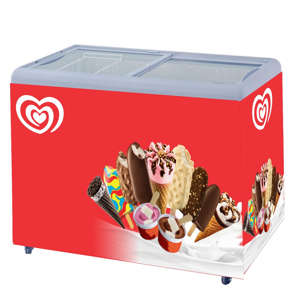 STiker freezer kulkas motif  ice cream