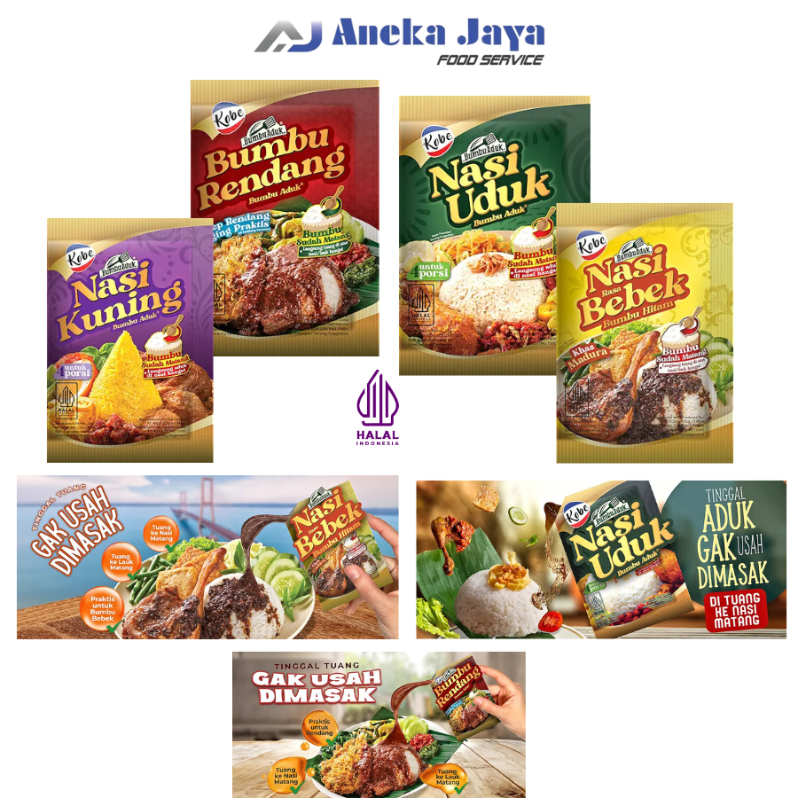

KOBE Bumbu Aduk Nasi Praktis Instan 15gr/Kobe Bumbu Nasi Praktis Mudah dan Murah