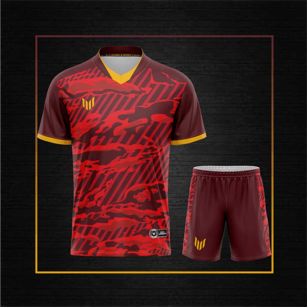 SETELAN JERSEY FUTSAL MAROON