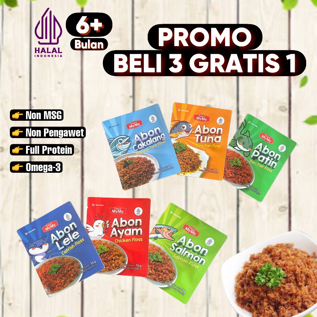 

PJ- PROMO Beli 3 GRATIS 1 Abon MPASI Abon Bayi 8 bulan Non MSG