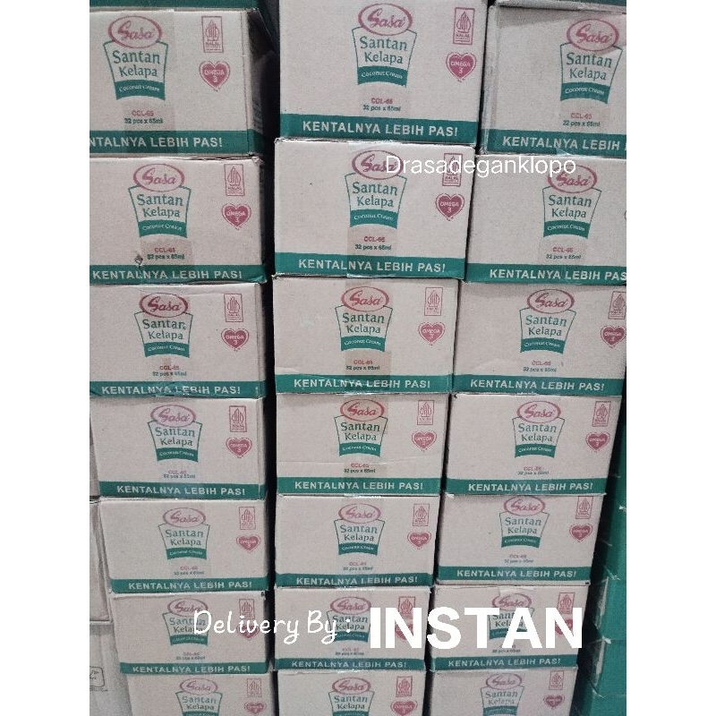 

Sasa Santan Asli Cair CCL 65ml Segitiga 1 Dus isi 32Pcs