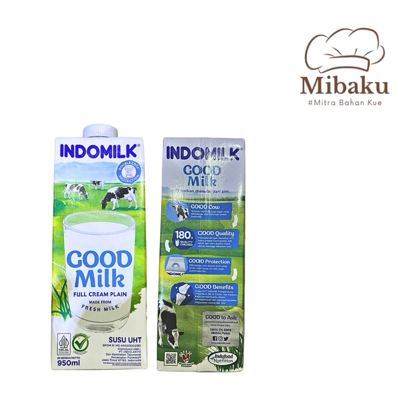 

Indomilk Good Milk UHT Full Cream 950ml - Susu Cair dari Fresh Milk