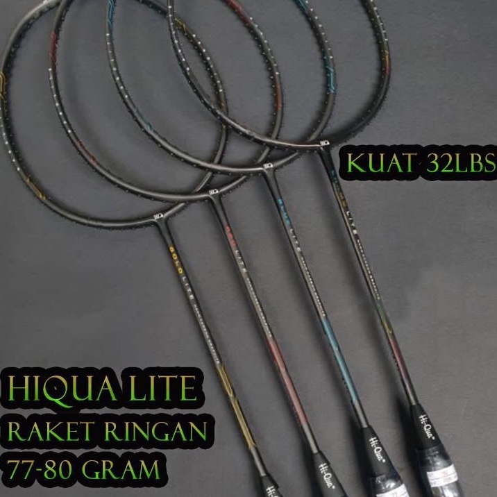 55TOP SALE Raket Badminton HIQUA HIQUA LITE GOLDCHAMOBLUERED LITE RINGAN 5U