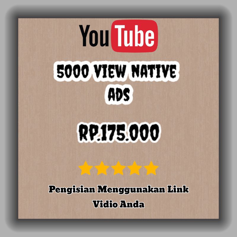 Views Youtube Natuve Ads Trafik Views Native Advertisement Real Aktif Permanen High Quality