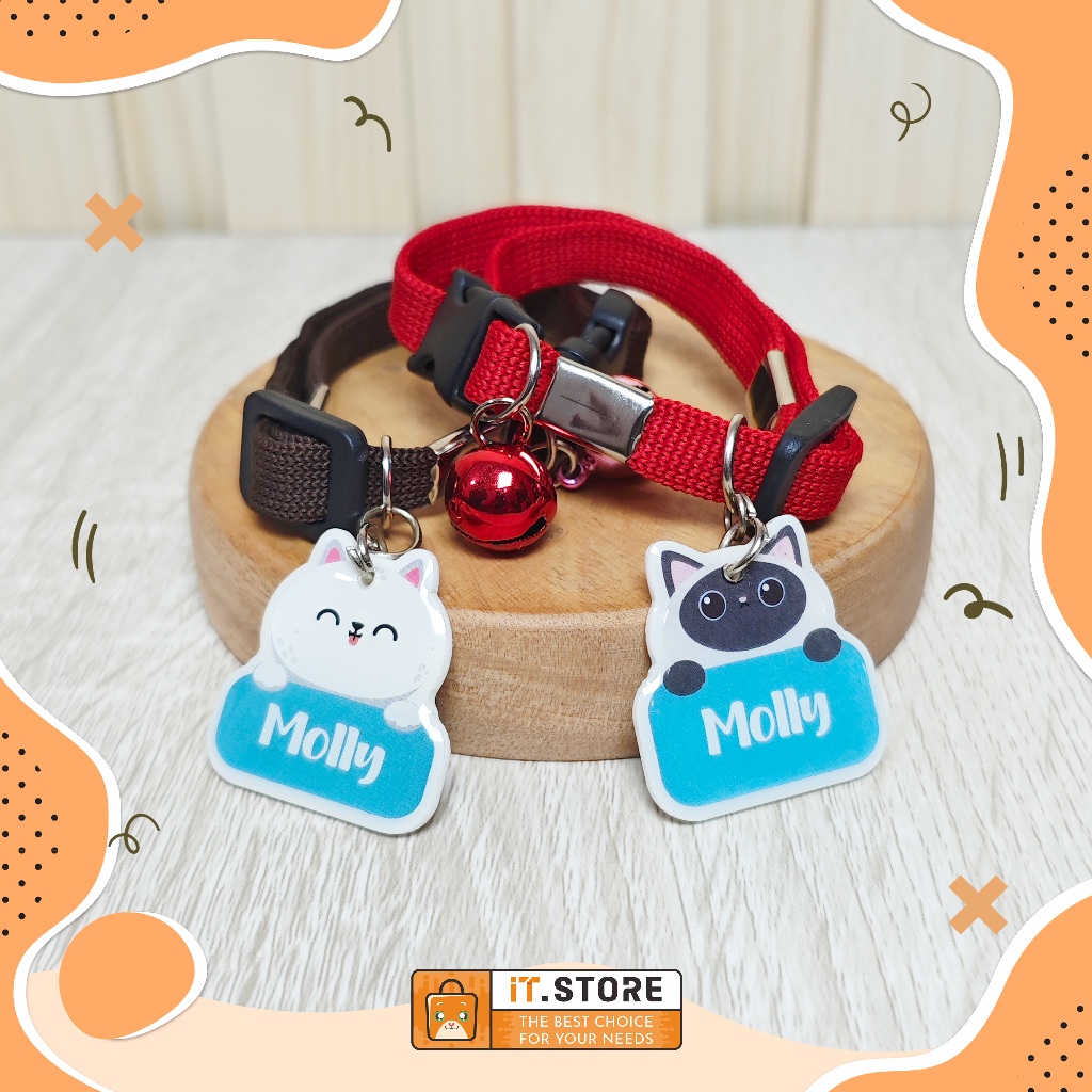 Kalung Kucing Custom Nama - Unique Cat Version (Resin)