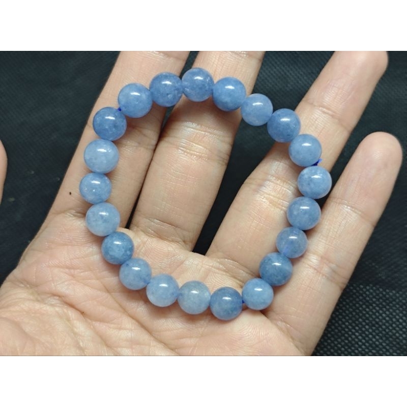 Gelang Batu Aquamarine Asli