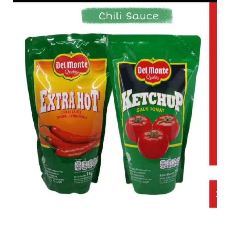 

Sambal Extra Hot Chilli + Saus tomat Pouch Delmonte 1000gr Original