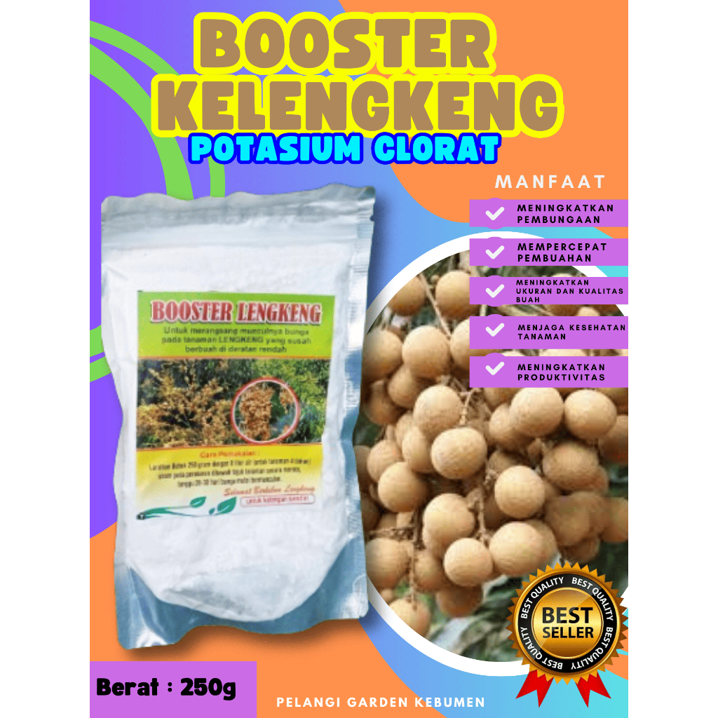 KUALITAS TERBAIK  Pupuk Buah Kelengkeng Murni, Pupuk Buah Kelengkeng Murni 1Kg, Pupuk Buah Kelengken