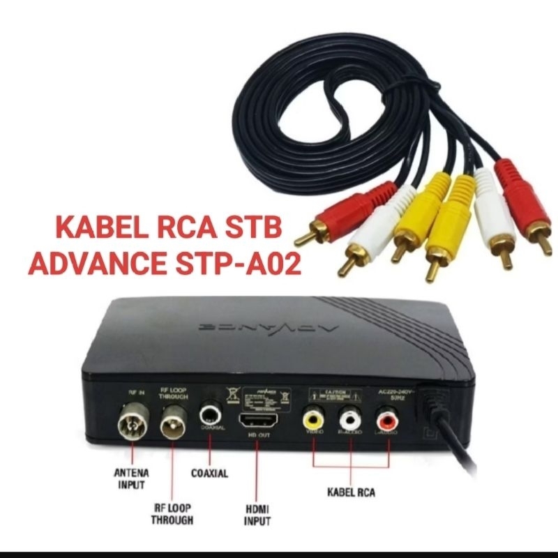 Kabel RCA STB ADVANCE STP-A02 cable rca set top box advance stp a02 DVB T2