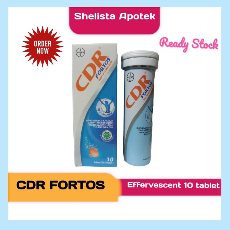 CDR Fortos Effervescent 10 tablet / Suplemen kalsium untuk tulang
