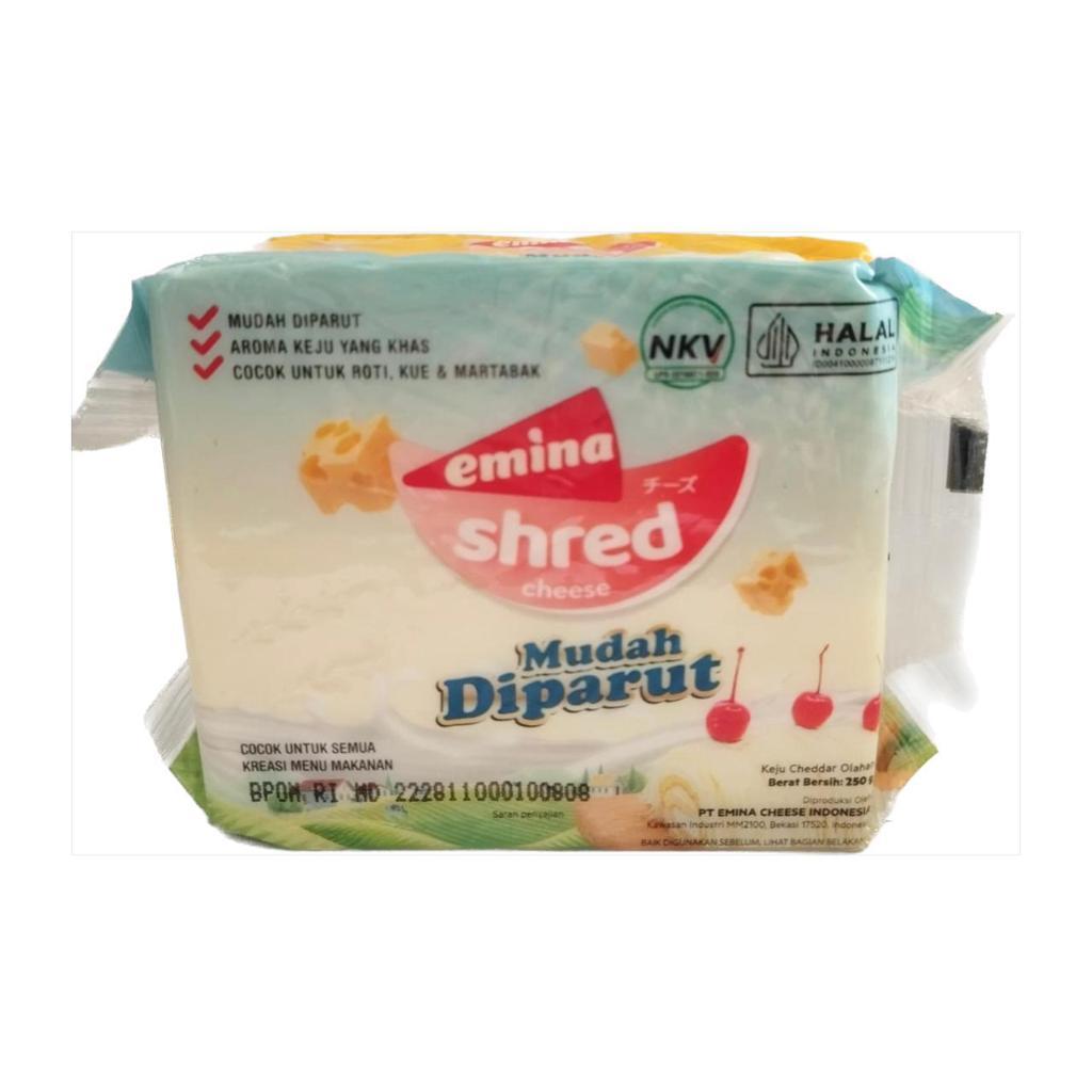 

Emina Shred Cheese Mudah Diparut 250 Gram / Keju Parut