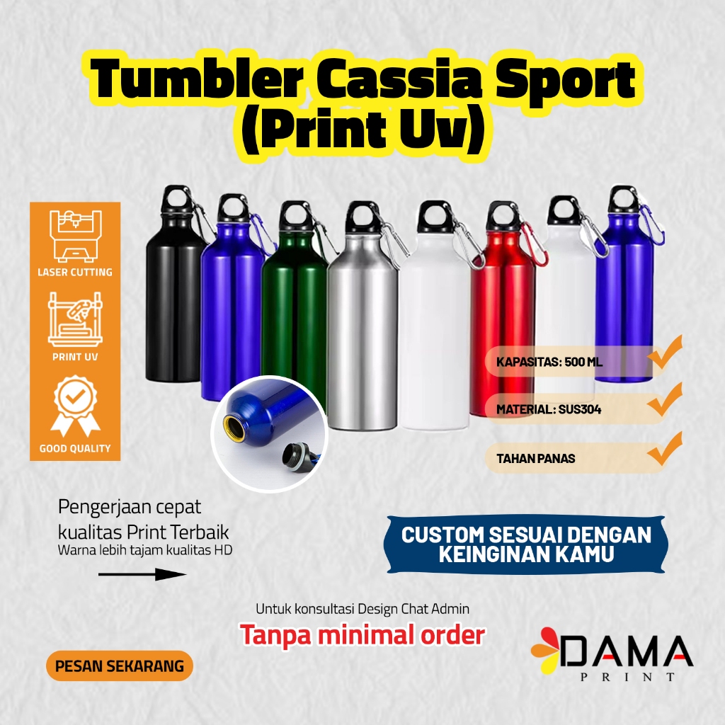 CUSTOM TUMBLER / TUMBLER SPORT BOTTLE / TUMBLER PRINT UV / TUMBLER SPORT BOTTLE / PRINT UV CUSTOM