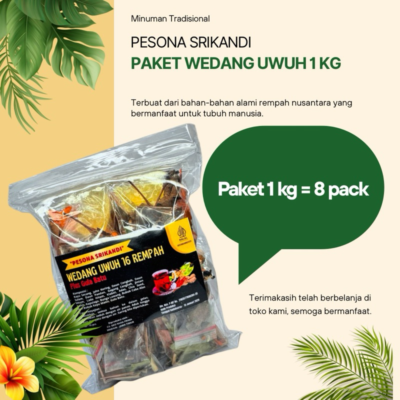 

1 kg Wedang Uwuh Pesona Srikandi 15 gram