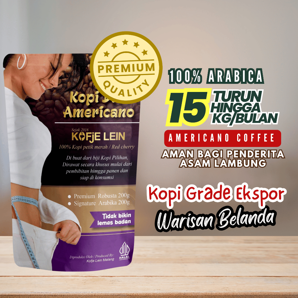 

Kopi Americano Original Arabica Coffee Pembakar Lemak Perut