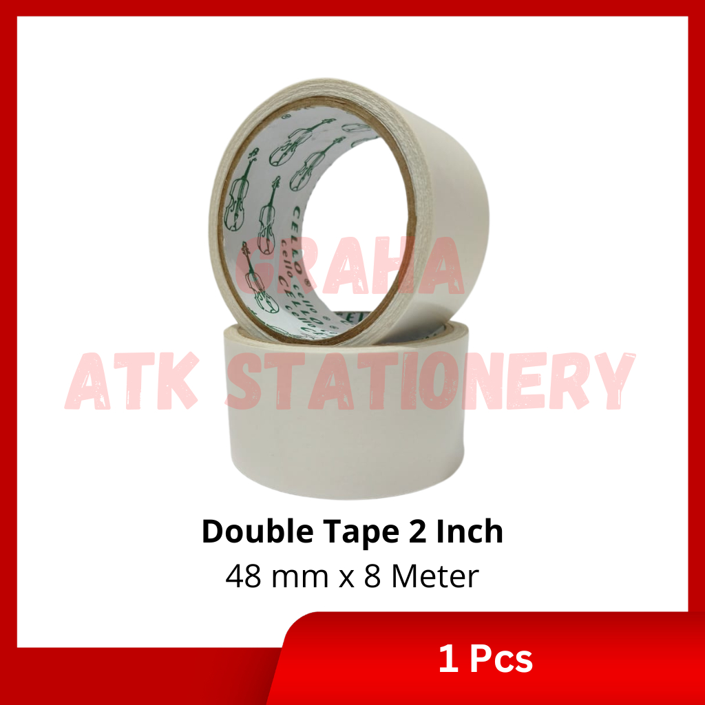 

[1 Pcs] Double Tape 2 Inch 48mm x 8 Meter / Perekat 2 Sisi Double Side Tape 2 Inch