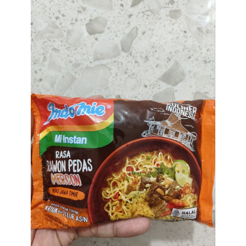 

Indomie Rawon Pedas Mercon Kemasan 75 Gram