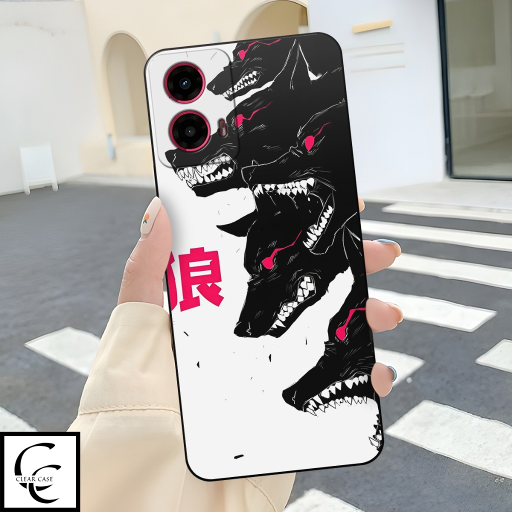 Softcase Handphone Motorola G45 Terbaru 2025 Motif Serigala | Case Motorola G45 Terbaru | Pelindung 