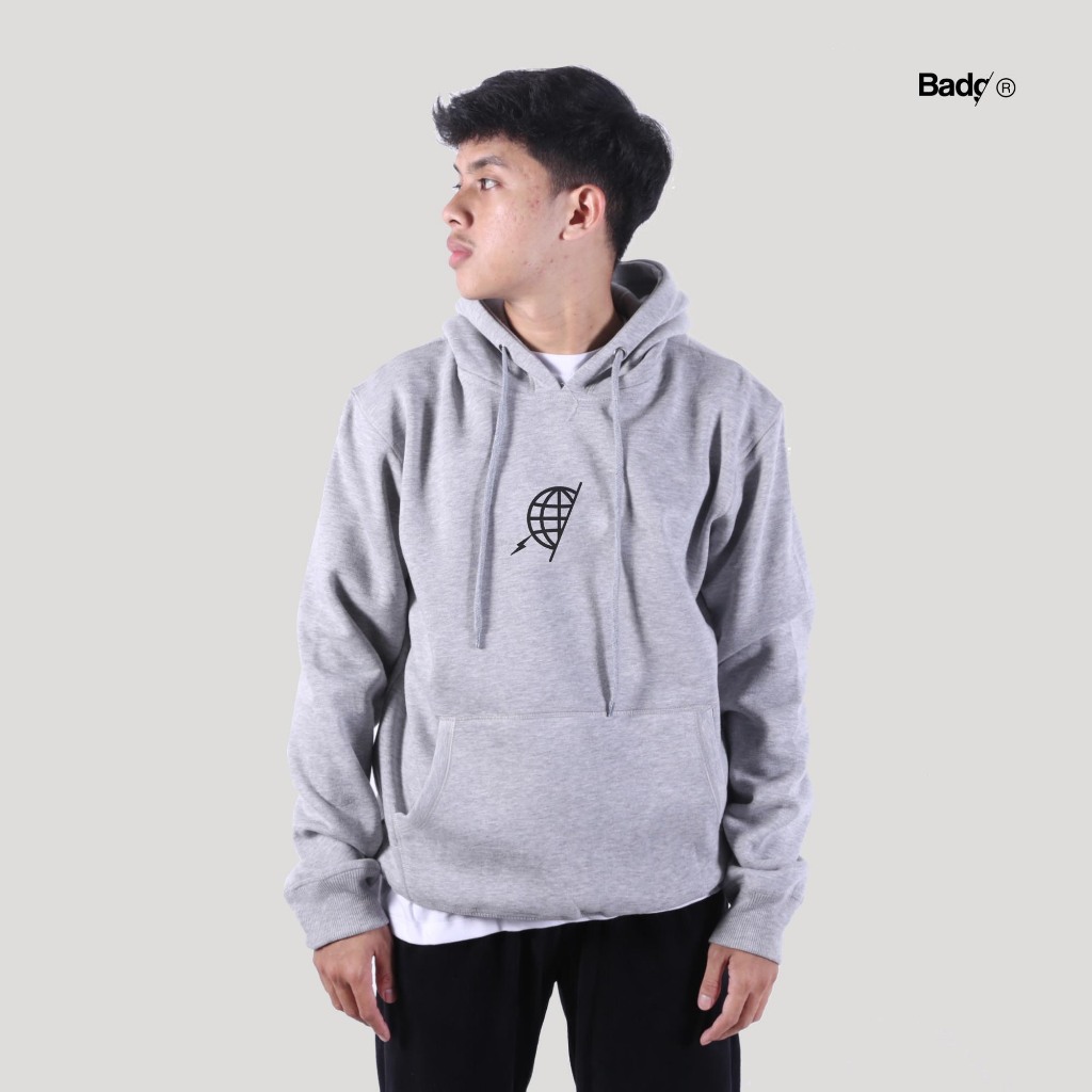 Badger Sweater Pullover Hoodie LOGO BADG Misty