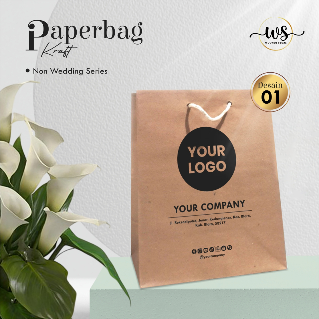 

PAPER BAG SABLON OLSHOP CUSTOM UNIK - TAS OLSHOP BAHAN KRAFT SABLON FREE DESIGN