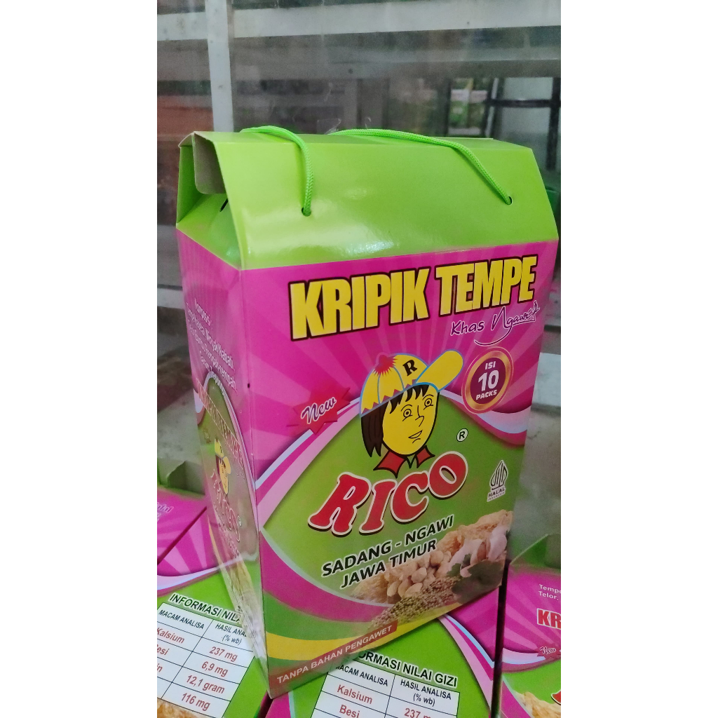 

KERIPIK TEMPE RICO KEMASAN DUS , KERIPIK TEMPE RICO, KERIPIK TEMPE BOX, OLEH OLEH NGAWI