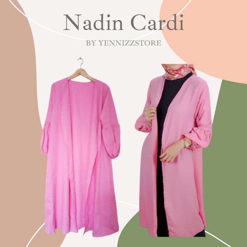 Cuci gudang Yennizz.store - Nadin Cardigan - Long Cardigan Kardigan Panjang Syar'i Look Outer