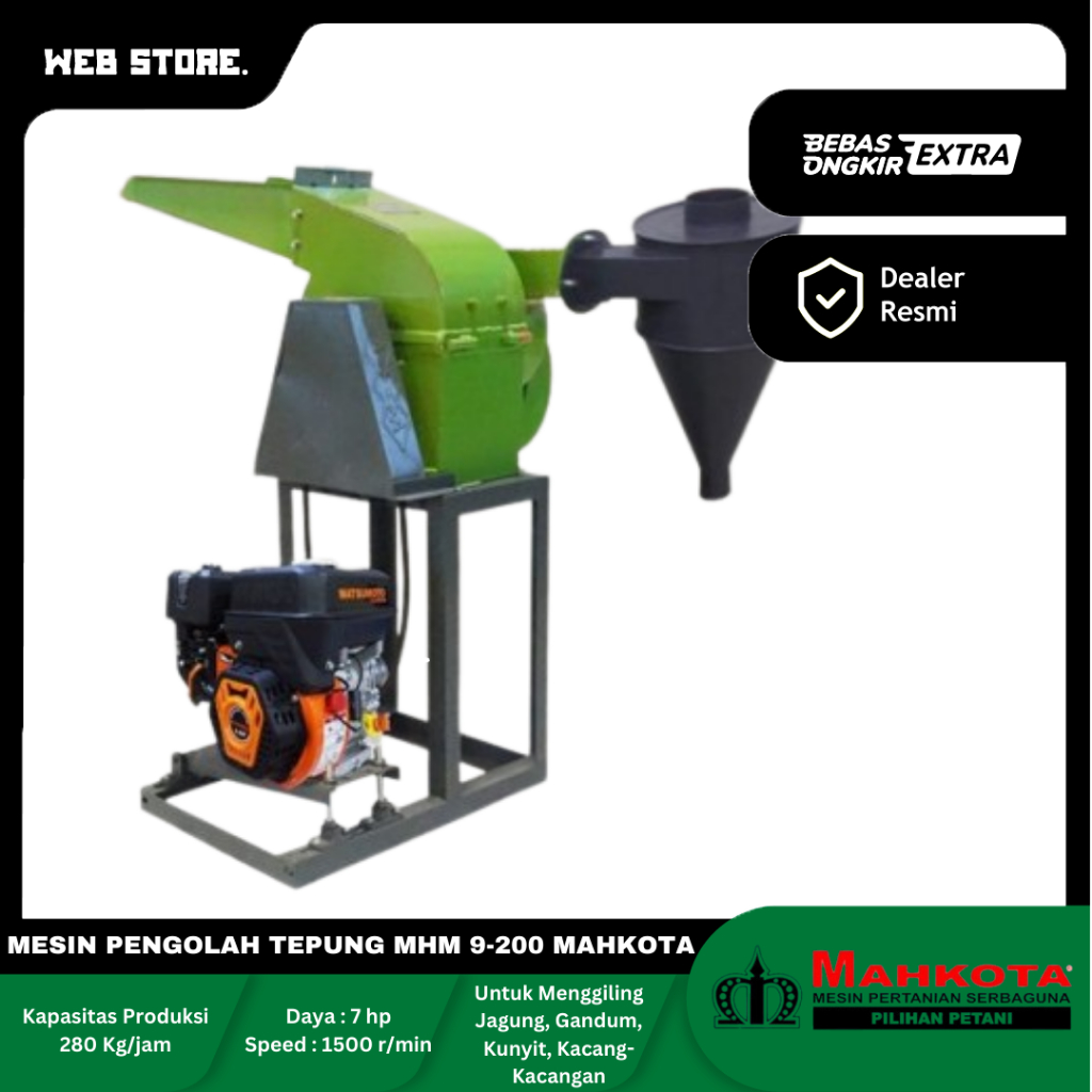 Mesin Pengolah Tepung / Mesin Penggiling Tepung Mahkota MHM 9-200