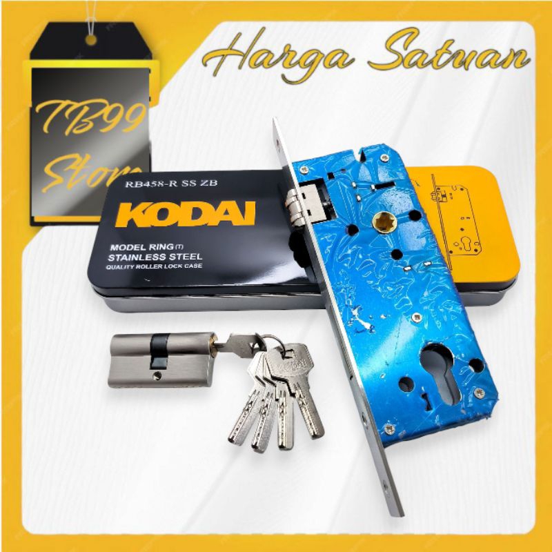 Bodi Kunci Pelor Kodai Kotak Kaleng Bodi Kunci Stainless Steel, Roller Lock Case