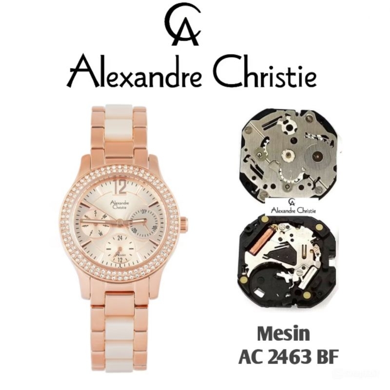 Mesin Jam Tangan Alexandre Christie Type AC 2463 BF Original