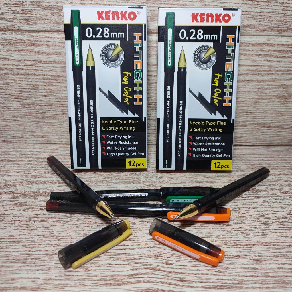 

PULPEN JEL KENKO HI-TECH-H FUN COLOR [1 PACK/0,28 MM] / BALLPOINT GEL 1 PAK / PENA 1 LUSIN / BOLPEN 12 PCS / ALAT TULIS