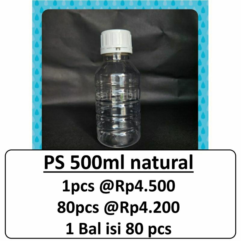 Botol PS 500ml Natural