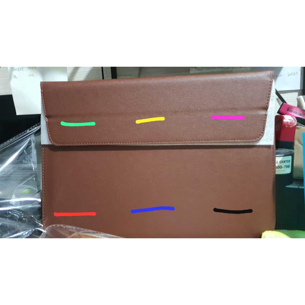 MH - Sarung Macbook Pro Air 13-14 inchi Tas Laptop Sleeve + Stand EBS13
