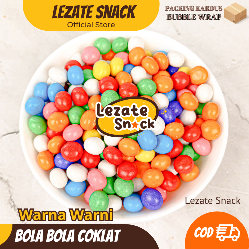 

Biskuit Bola Bola Coklat 1KG Kiloan Murah Manis Enak / Roti Bola Cokelat Warna Warni Pelangi Permen Roti Kue Coklat Bobo SEDAP Snack
