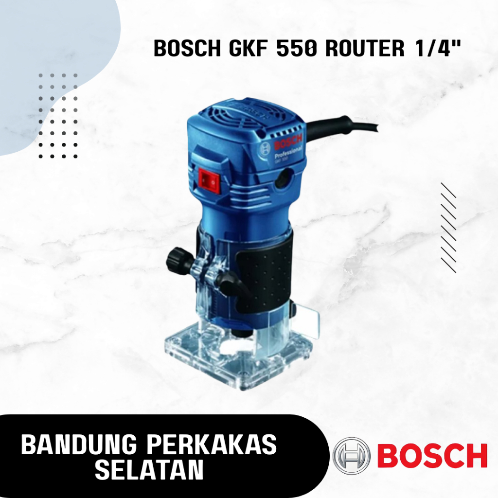 GKF 550 BOSCH Router 1/4" / Router Genggam BOSCH GKF550 Mesin Router