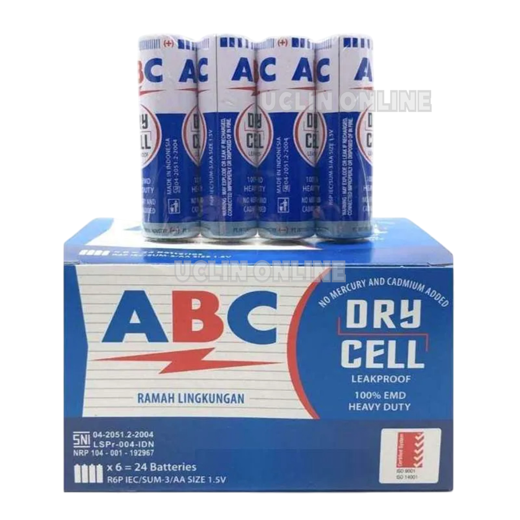 Baterai ABC A2 R6 isi 24 Battery batere Batre AA Biru