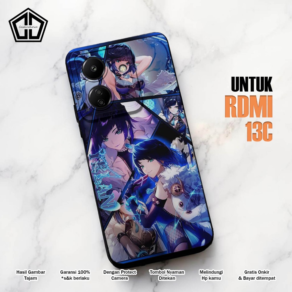 Casing REDMI 13C / CASE REDMI 13C -  GENSHIN IMPACT SOFTCASE PROCAMERA CASE HANDPHONE
