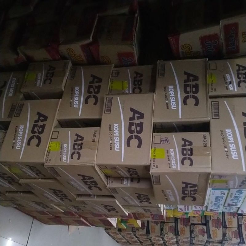

HARGA TERMURAH ! 1 KARTON ABC COFEE SUSU BAG 20 ( 1 karton isi 6 bag )