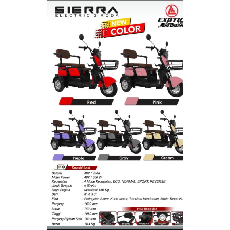 MOTOR LISTRIK EXOTIC SIERRA