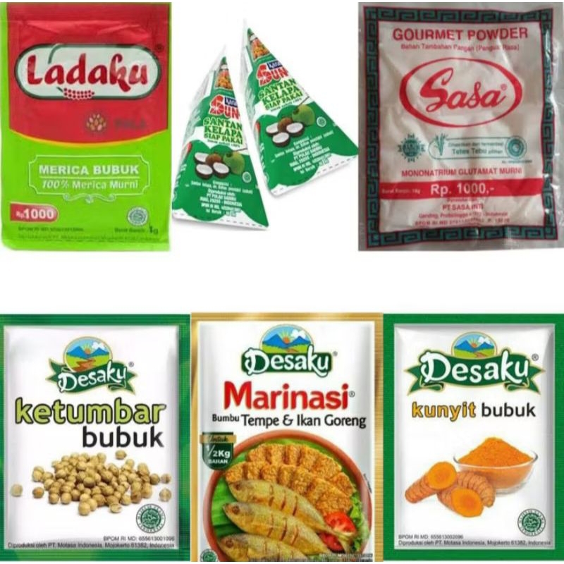 

Ladaku, Sun Kara, Sasa, Ketumbar Bubuk, Kunyit Bubuk, Marinasi, Asem, Asem Jawa, Micin, Kuah Bakso - 1 Pcs
