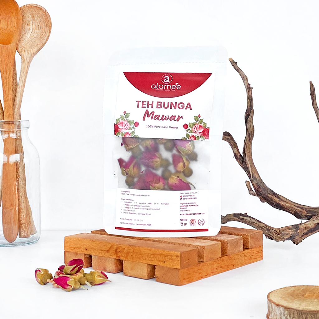 

Teh Bunga Mawar Rose Flower Kemasan Toples Flower Tea Organik Kering Dried Alami 5gr