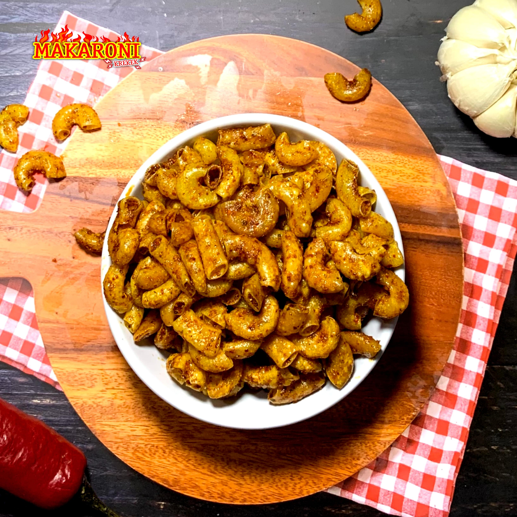 

Makaroni Krekek - Pedas Bawang Asin dan Pedas Daun Jeruk - 500gr