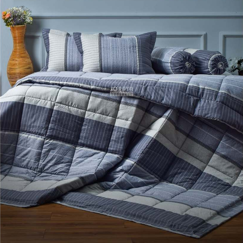 Soraya Bedsheet Set Bedcover Rimple Motif Minimalis Uk 180x200x30cm