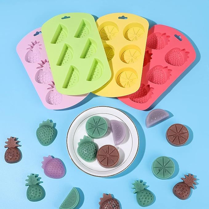 CETAKAN PERMEN KUE JELLY COKLAT PUDDING BERBENTUK BUAH DENGAN BAHAN SILIKON / FRUIT SHAPED SILICONE 