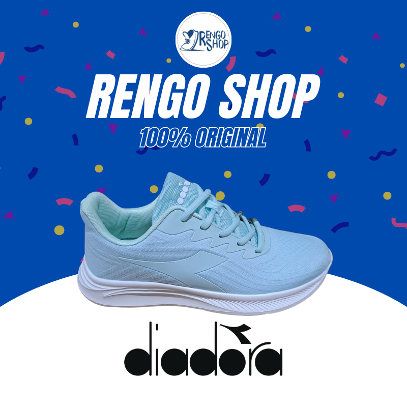[Ori] Sepatu Running Lari Wanita Diadora Medwine Blue Women
