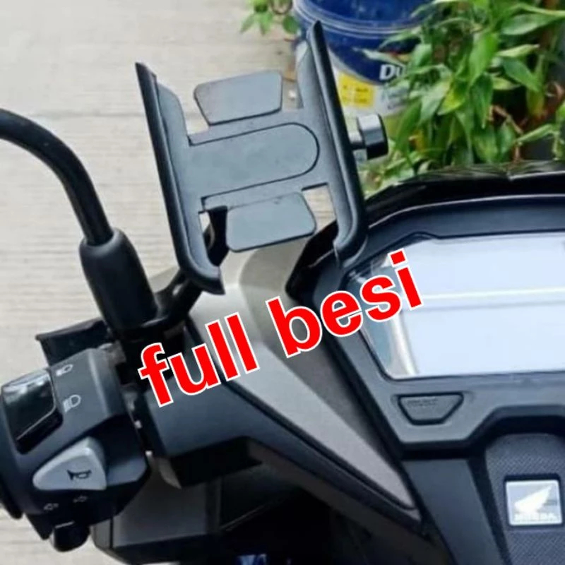 Holder hp tempat untuk hp di motor beat vario revo supra dll pemasangan di spion