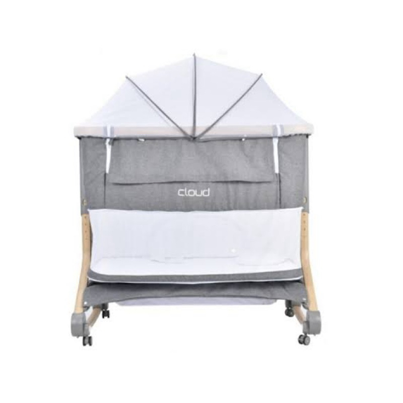 bedside crib box bayi baby elle box bayi roda