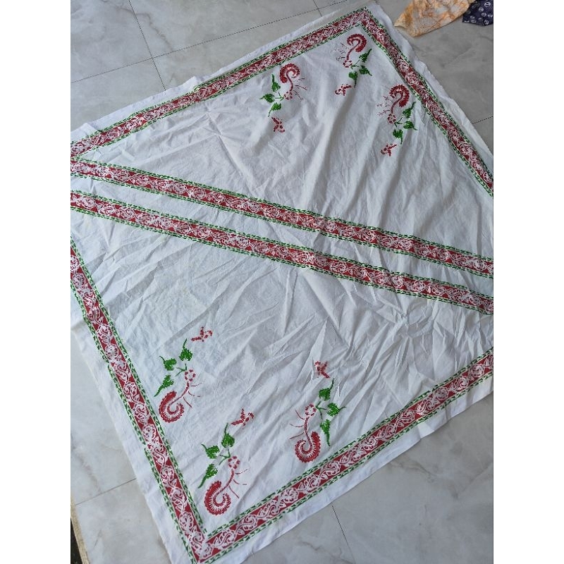 BATIK UDENG LEMBARAN DASAR PUTIH GAJAH OLING BANYUWANGI