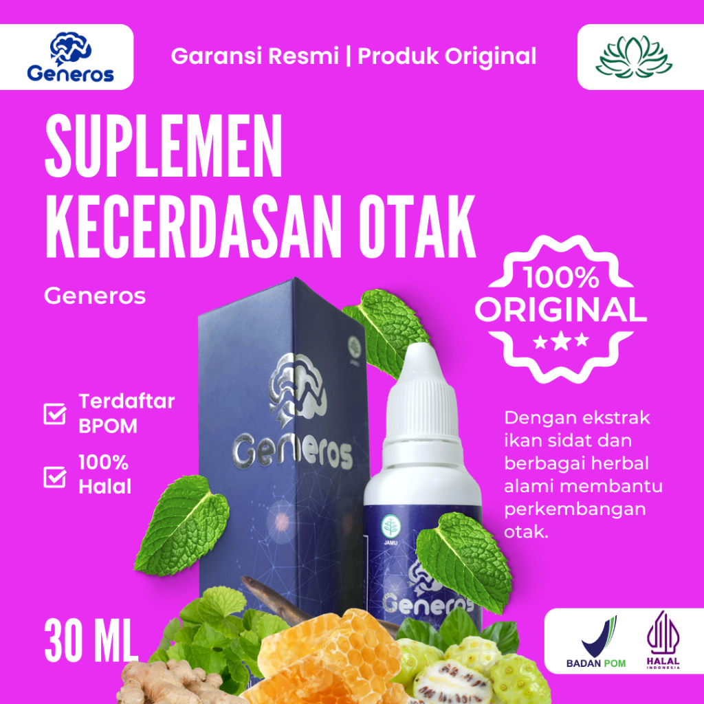 

GENEROS Vitamin Kecerdasan Anak & Mencegah Speech Delay